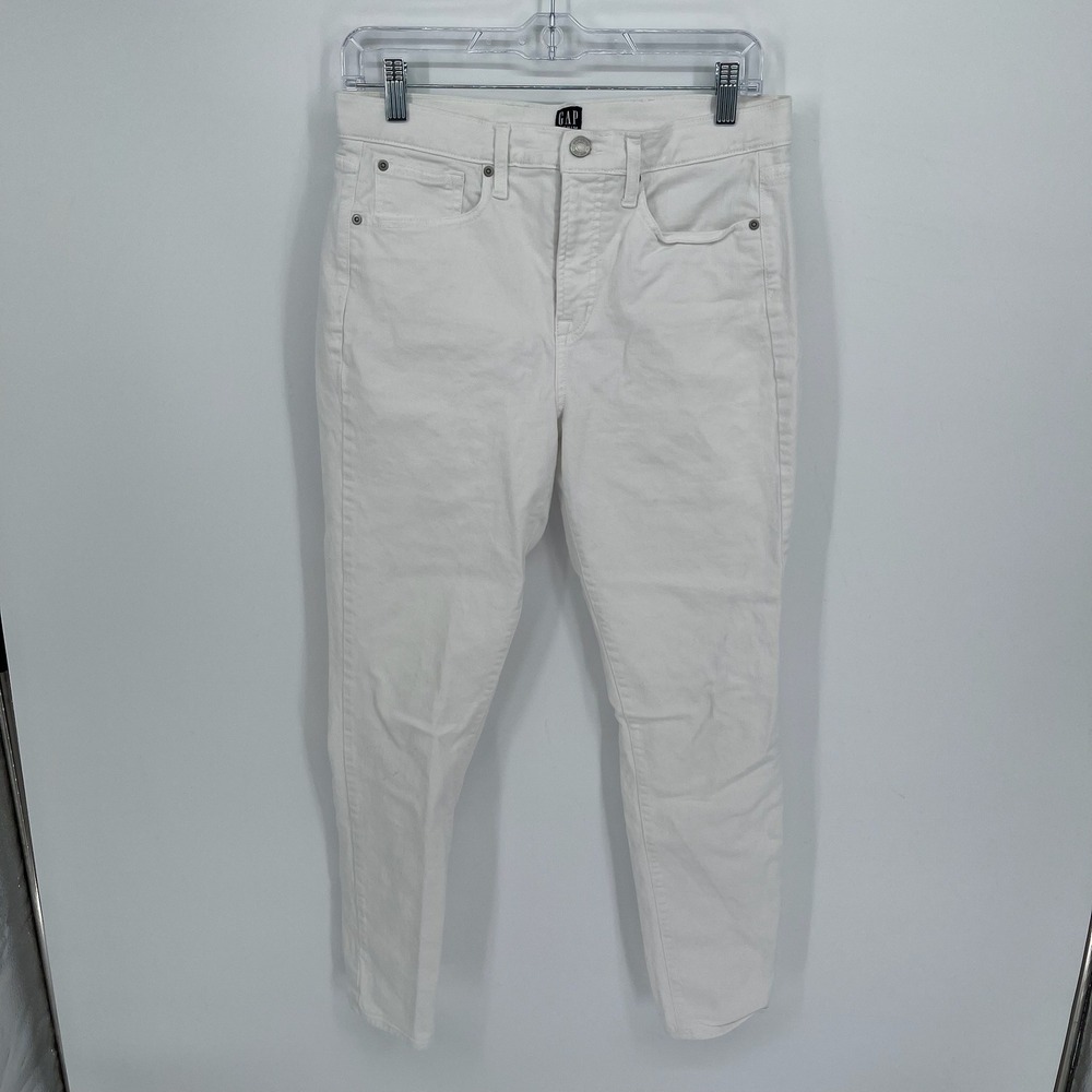 GAP Women's White True Skinny High Rise Stretch Denim Jeans Size 28" Regular